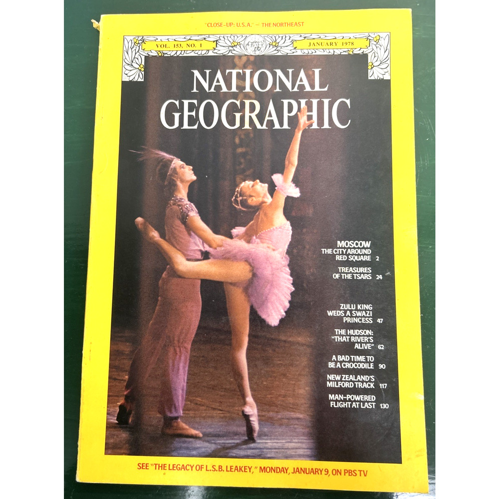 January 1978 National Geographic Magazine Missing Map Moscow Tsars Hudson READ